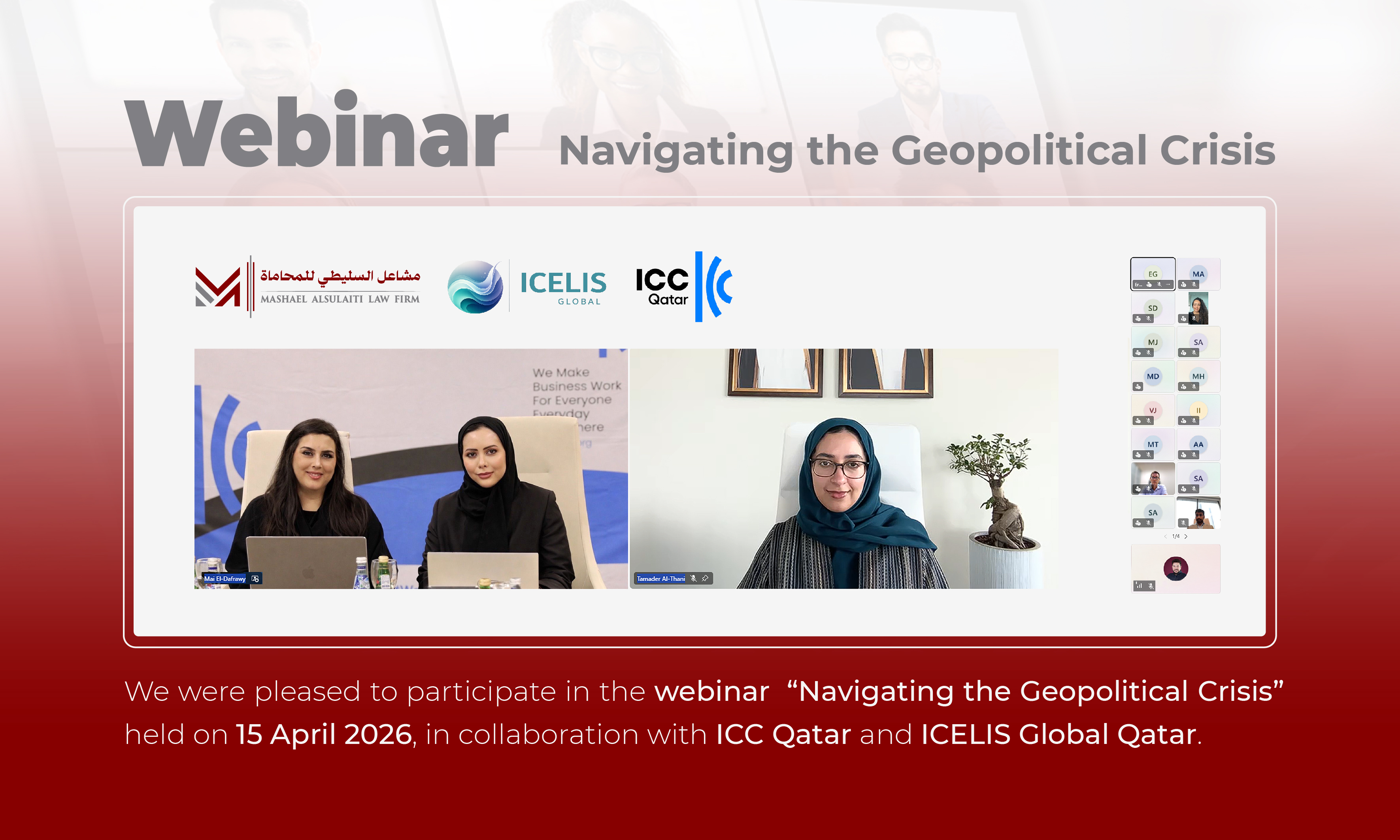 Webinar Participation – Navigating the Geopolitical Crisis